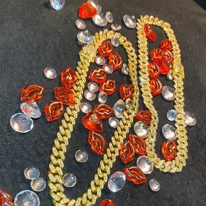 Elegant Gold Chain Necklace two 20”